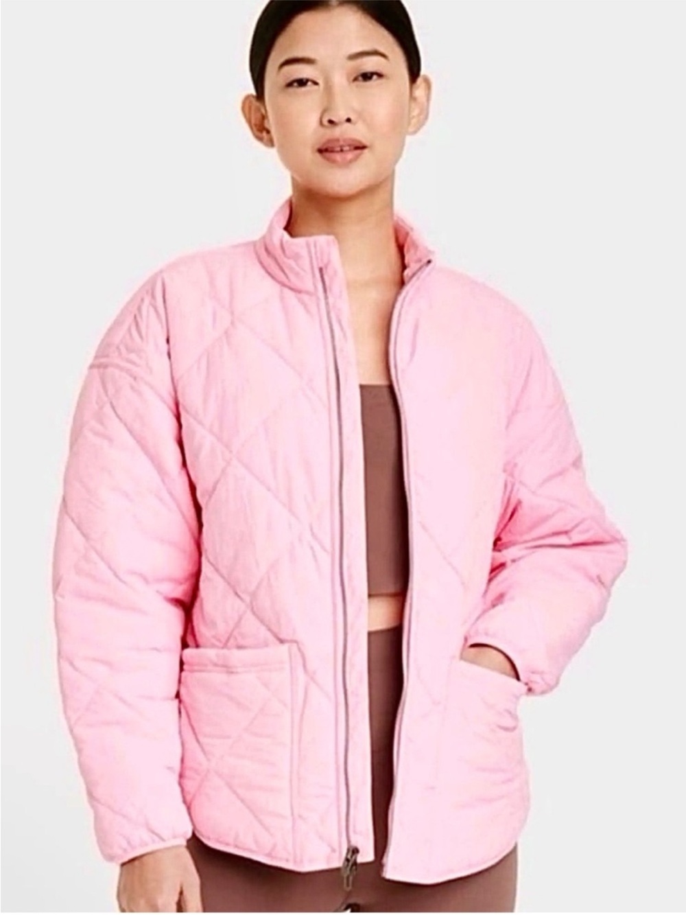 Pink puffer All in Motion jacket